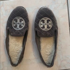 Tory Burch velvet loafers
